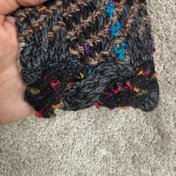 Vtg Cardigan Sweater Debra Lubell Size M Mixed Media Gray Grandma Old Money - Picture 6 of 6